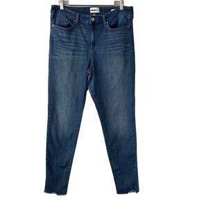 William Rast Perfect Skinny Raw Hem High Rise Blue Jeans Womens size 32